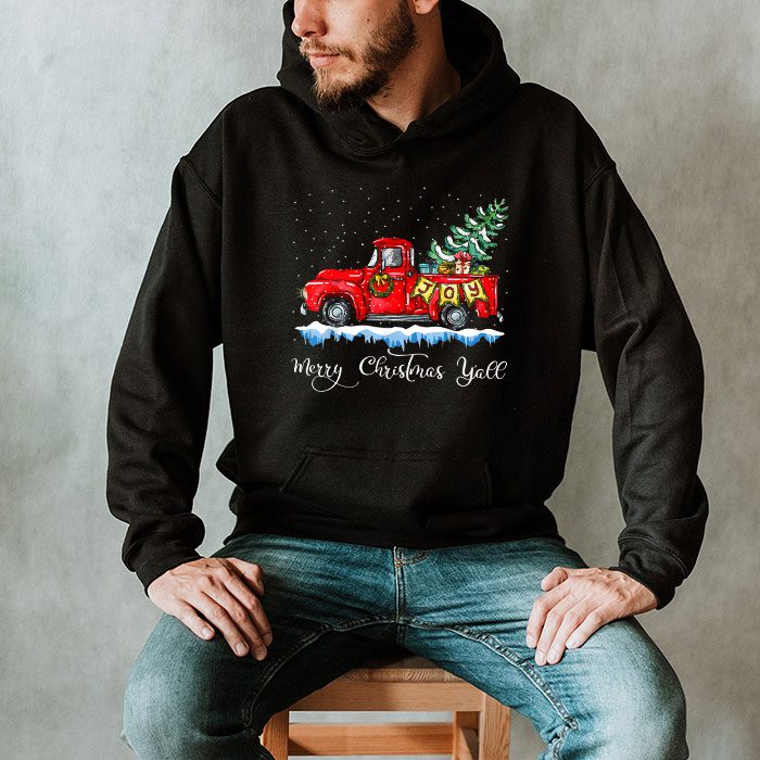 Red-Truck-Christmas-Funny-Merry-Christmas-Yall-Women-Gifts-Hoodie-2 Red Truck Christmas Funny Merry Christmas Yall Women Gifts Hoodie 2