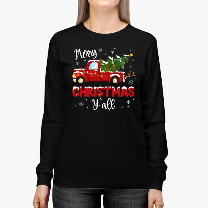 Red-Truck-Christmas-Funny-Merry-Christmas-Yall-Women-Gifts-Longsleeve-Tee-2 Red Truck Christmas Funny Merry Christmas Yall Women Gifts Longsleeve Tee 2 3