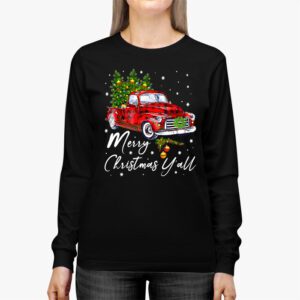 Red Truck Christmas Funny Merry Christmas Yall Women Gifts Longsleeve Tee 2 4