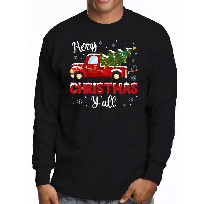 Red-Truck-Christmas-Funny-Merry-Christmas-Yall-Women-Gifts-Longsleeve-Tee-3 Red Truck Christmas Funny Merry Christmas Yall Women Gifts Longsleeve Tee 3 3