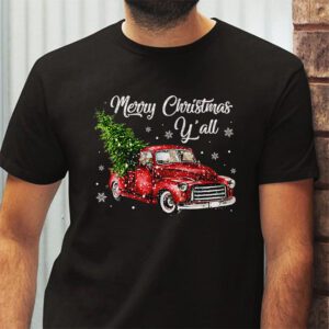 Red Truck Christmas Funny Merry Christmas Yall Women Gifts T Shirt 2 2