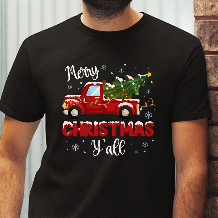 Red-Truck-Christmas-Funny-Merry-Christmas-Yall-Women-Gifts-T-Shirt-2 Red Truck Christmas Funny Merry Christmas Yall Women Gifts T Shirt 2 3