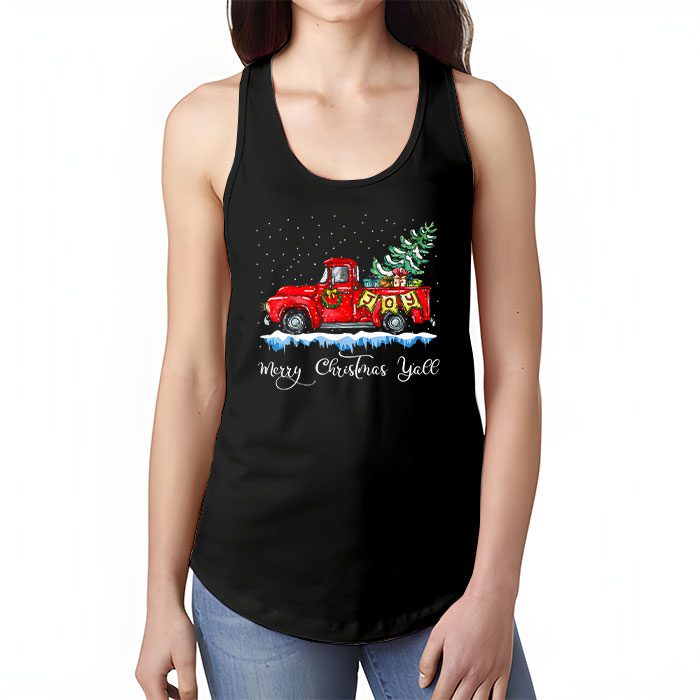 Red-Truck-Christmas-Funny-Merry-Christmas-Yall-Women-Gifts-Tank-Top-1 Red Truck Christmas Funny Merry Christmas Yall Women Gifts Tank Top 1