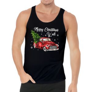 Red Truck Christmas Funny Merry Christmas Yall Women Gifts Tank Top 3 2