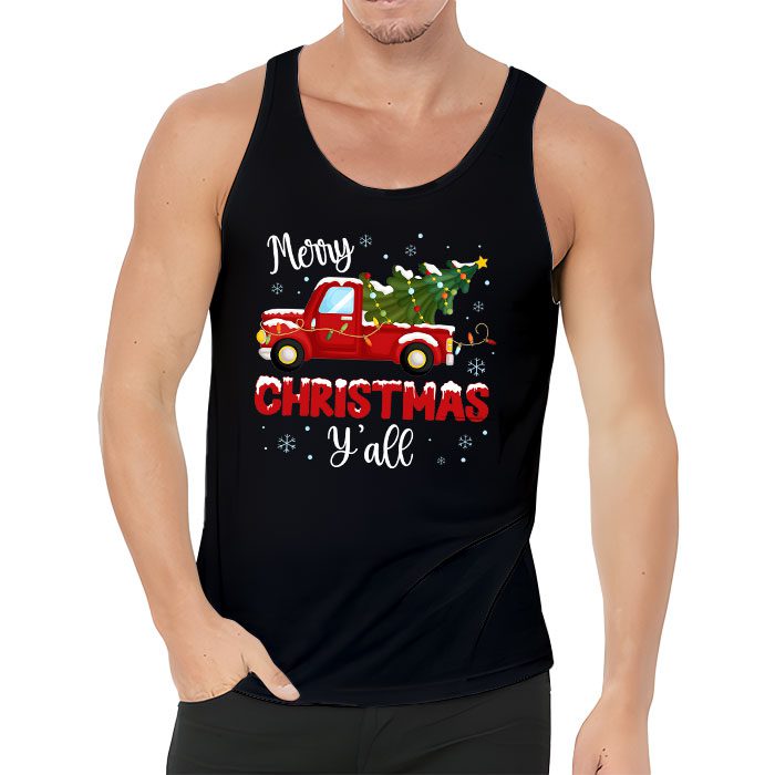 Red-Truck-Christmas-Funny-Merry-Christmas-Yall-Women-Gifts-Tank-Top-3 Red Truck Christmas Funny Merry Christmas Yall Women Gifts Tank Top 3 3