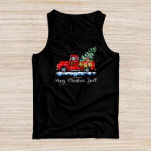 Red Truck Christmas Funny Merry Christmas Yall Women Gifts Tank Top