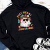 Retro Groovy Christmas Merry Stay Bright Hippie Santa Peace Hoodie
