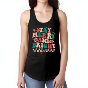 Retro Groovy Christmas Merry Stay Bright Hippie Santa Peace Tank Top 1 4