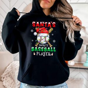Santas Favorite Baseball Player Christmas Pajama Hoodie 1