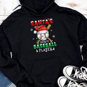Santa's Favorite Baseball Player Christmas Pajama Hoodie