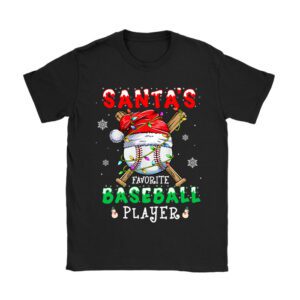 Santa’s Favorite Baseball Player Christmas Pajama T-Shirt