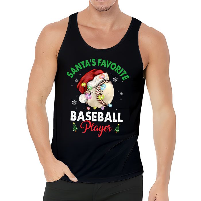 Santas-Favorite-Baseball-Player-Christmas-Pajama-Tank-Top-3 Santas Favorite Baseball Player Christmas Pajama Tank Top 3 2