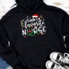 Santa's Favorite Nurse Christmas Short Sleeve Hoodie