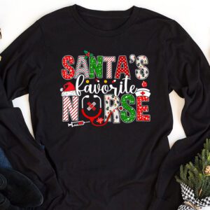 Santas Favorite Nurse Christmas Short Sleeve Longsleeve Tee 1 3