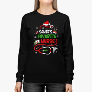 Santas Favorite Nurse Christmas Short Sleeve Longsleeve Tee 2 2