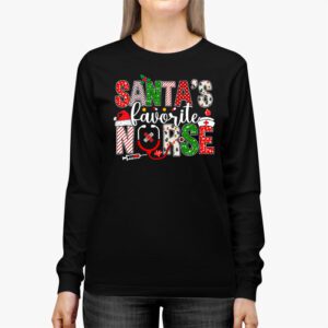 Santas Favorite Nurse Christmas Short Sleeve Longsleeve Tee 2 3