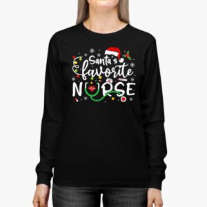 Santas Favorite Nurse Christmas Short Sleeve Longsleeve Tee 2