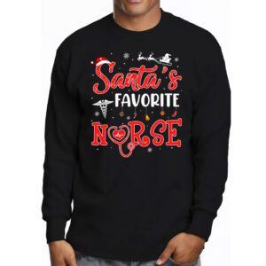 Santas Favorite Nurse Christmas Short Sleeve Longsleeve Tee 3 1