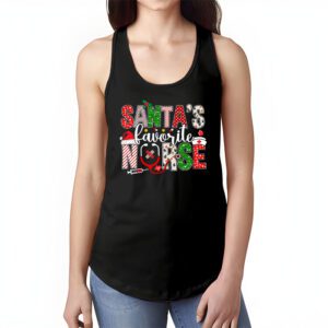 Santas Favorite Nurse Christmas Short Sleeve Tank Top 1 3