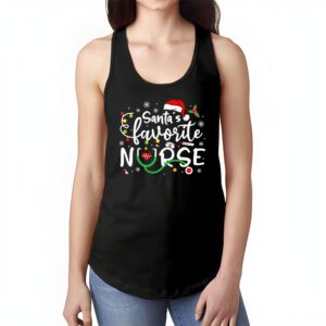 Santas Favorite Nurse Christmas Short Sleeve Tank Top 1