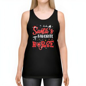 Santas Favorite Nurse Christmas Short Sleeve Tank Top 2 1