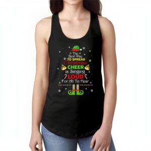 Spread christmas cheer is singing loud shirt xmas Elf pajama Tank Top 1 4