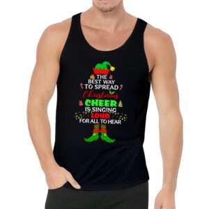 Spread christmas cheer is singing loud shirt xmas Elf pajama Tank Top 3 2