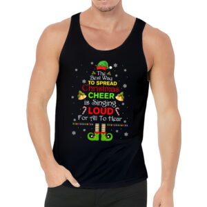 Spread christmas cheer is singing loud shirt xmas Elf pajama Tank Top 3 4