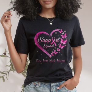 Support Squad Breast Cancer Awareness Pink Ribbon Butterfly T Shirt 1 3