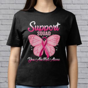 Support Squad Breast Cancer Awareness Pink Ribbon Butterfly T Shirt 2 2