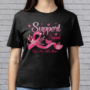 Support Squad Breast Cancer Awareness Pink Ribbon Butterfly T Shirt 2