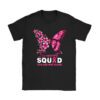 Support Squad Breast Cancer Awareness Pink Ribbon Butterfly T-Shirt