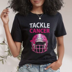 Tackle Football Pink Ribbon Breast Cancer Awareness Kids T Shirt 1 3