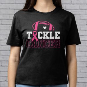 Tackle Football Pink Ribbon Breast Cancer Awareness Kids T Shirt 2 2