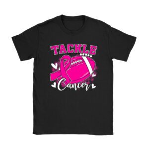 Tackle Football Pink Ribbon Breast Cancer Awareness Kids T-Shirt