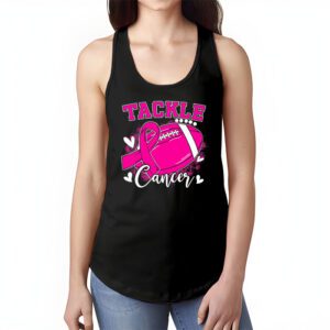 Tackle Football Pink Ribbon Breast Cancer Awareness Kids Tank Top 1