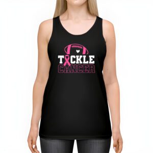 Tackle Football Pink Ribbon Breast Cancer Awareness Kids Tank Top 2 2