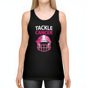 Tackle Football Pink Ribbon Breast Cancer Awareness Kids Tank Top 2 3