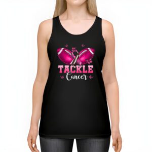 Tackle Football Pink Ribbon Breast Cancer Awareness Kids Tank Top 2 4