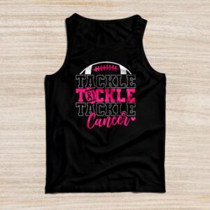 Tackle Football Pink Ribbon Breast Cancer Awareness Kids Tank Top