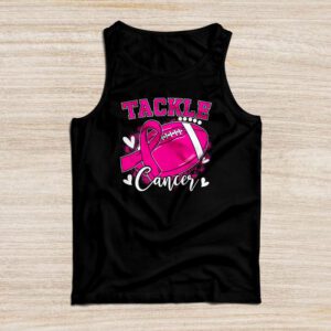 Tackle Football Pink Ribbon Breast Cancer Awareness Kids Tank Top