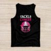 Tackle Football Pink Ribbon Breast Cancer Awareness Kids Tank Top