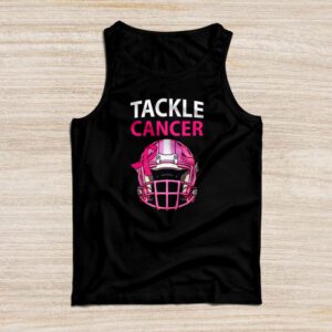 Tackle Football Pink Ribbon Breast Cancer Awareness Kids Tank Top