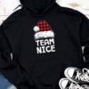Team Nice Santa Red Plaid Claus Christmas Pajama For Family Hoodie
