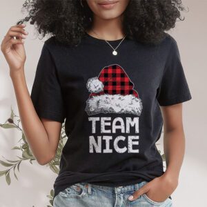 Team Nice Santa Red Plaid Claus Christmas Pajama For Family T Shirt 1 2