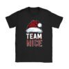 Team Nice Santa Red Plaid Claus Christmas Pajama For Family T-Shirt