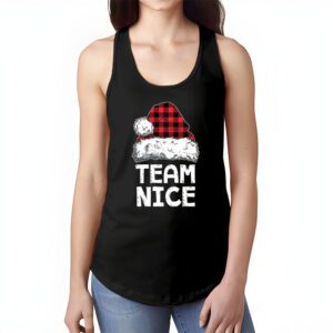 Team Nice Santa Red Plaid Claus Christmas Pajama For Family Tank Top 1 2