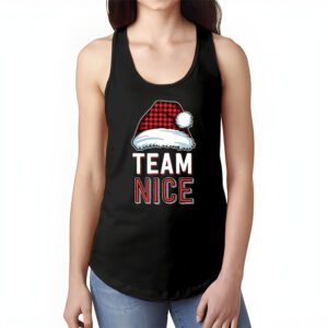 Team Nice Santa Red Plaid Claus Christmas Pajama For Family Tank Top 1 4