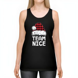 Team Nice Santa Red Plaid Claus Christmas Pajama For Family Tank Top 2 2