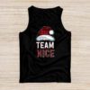 Team Nice Santa Red Plaid Claus Christmas Pajama For Family Tank Top